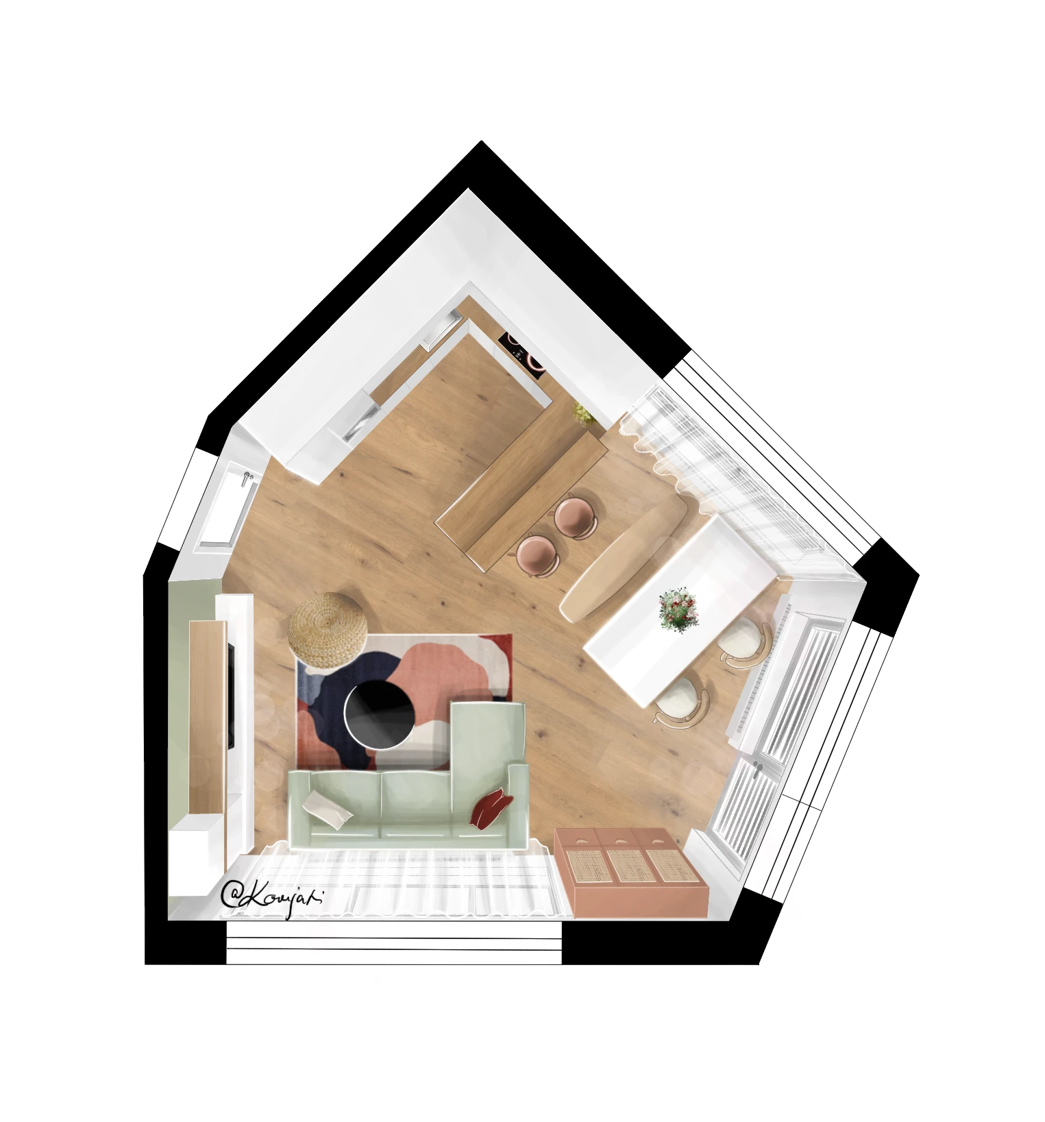 Interior design variant A